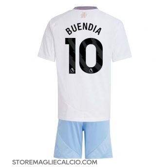 Aston Villa Emiliano Buendia #10 Maglia Gara Trasferta Repliche 2024-25 Bambino